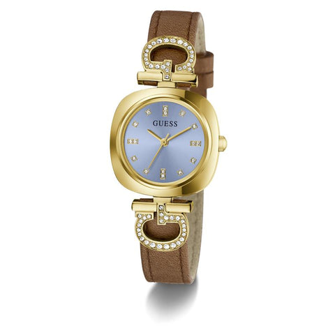The Watch Boutique Guess Ladies Brown Gold Tone Analog Watch