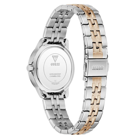 The Watch Boutique Guess Ladies Colette 2-Tone Analog Watch with Mother-of-Pearl Dial