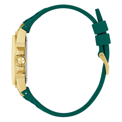 The Watch Boutique Guess Ladies Green Gold Tone Multi-function Watch