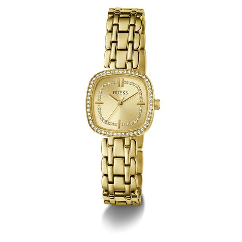 The Watch Boutique Guess Ladies Hazel Gold Tone Diamond-Accented Analog Watch
