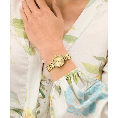 The Watch Boutique Guess Ladies Hazel Gold Tone Diamond-Accented Analog Watch