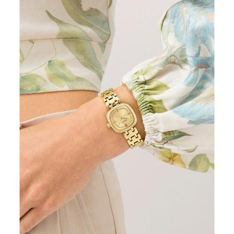 The Watch Boutique Guess Ladies Hazel Gold Tone Diamond-Accented Analog Watch