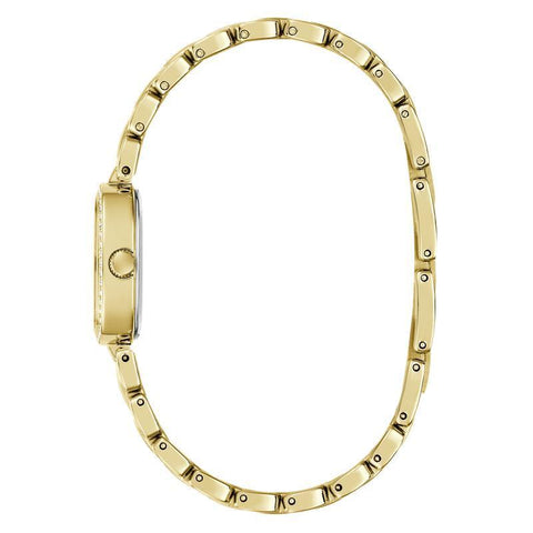 The Watch Boutique Guess Ladies Hazel Gold Tone Diamond-Accented Analog Watch
