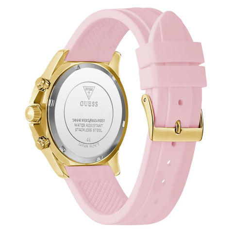 The Watch Boutique Guess Ladies Pink Gold Tone Analog Watch