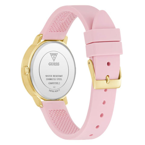 The Watch Boutique Guess Ladies Pink Gold Tone Analog Watch