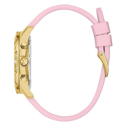 The Watch Boutique Guess Ladies Pink Gold Tone Analog Watch