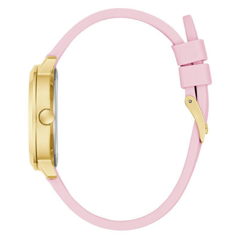 The Watch Boutique Guess Ladies Pink Gold Tone Analog Watch
