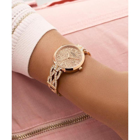 The Watch Boutique Guess Ladies Rose Gold Tone Analog Watch