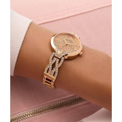 The Watch Boutique Guess Ladies Rose Gold Tone Analog Watch