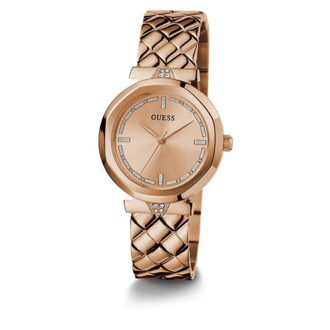 The Watch Boutique Guess Ladies Rose-Gold Tone Analog Watch GW0613L3