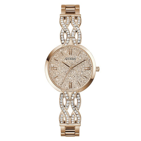 The Watch Boutique Guess Ladies Rose Gold Tone Analog Watch