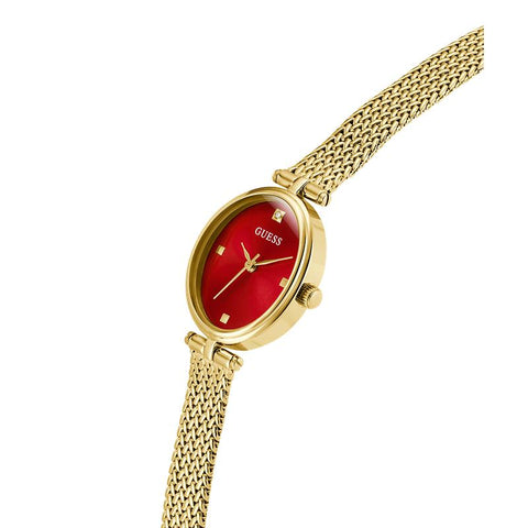 The Watch Boutique Guess Ladies Ruby Gold Tone Analog Watch