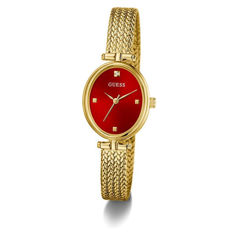 The Watch Boutique Guess Ladies Ruby Gold Tone Analog Watch