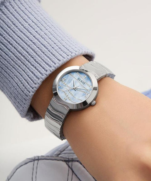 The Watch Boutique Guess Ladies Silver Tone Analog Watch