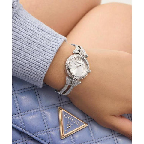 The Watch Boutique Guess Ladies Silver Tone Analog Watch