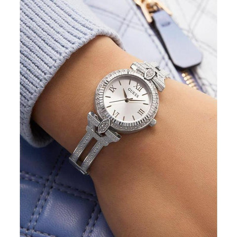 The Watch Boutique Guess Ladies Silver Tone Analog Watch