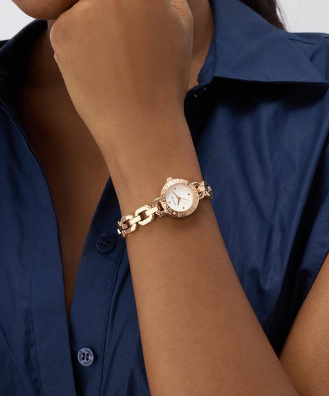 The Watch Boutique Guess Ladies Siren Rose Gold Analog Watch – Petite