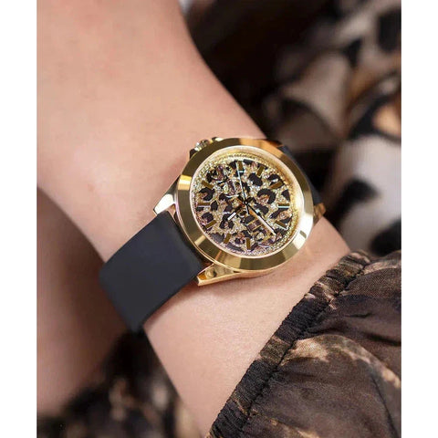 The Watch Boutique Guess Menagerie Animal Print Dial Analogue Watch