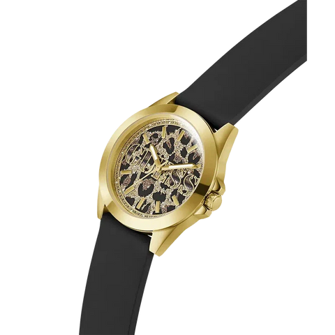 The Watch Boutique Guess Menagerie Animal Print Dial Analogue Watch