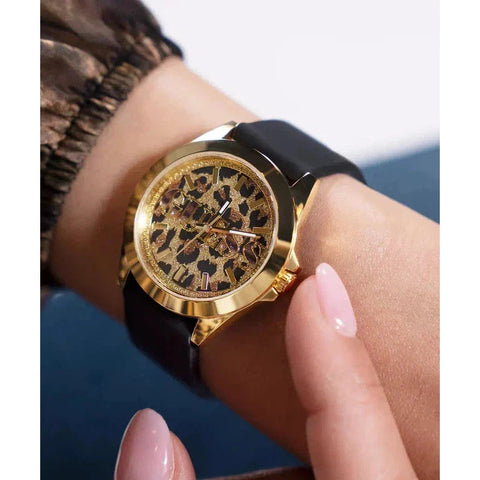 The Watch Boutique Guess Menagerie Animal Print Dial Analogue Watch