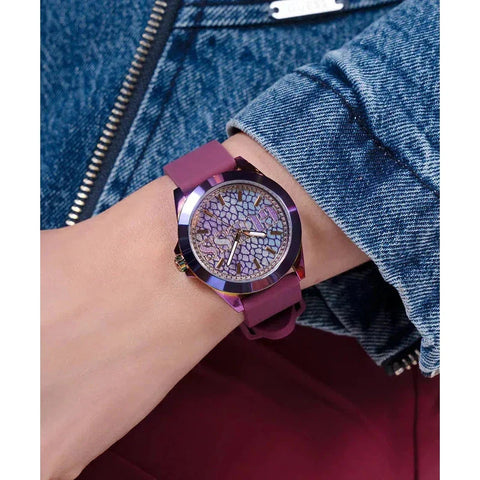 The Watch Boutique Guess Menagerie Animal Print Dial Analogue Watch