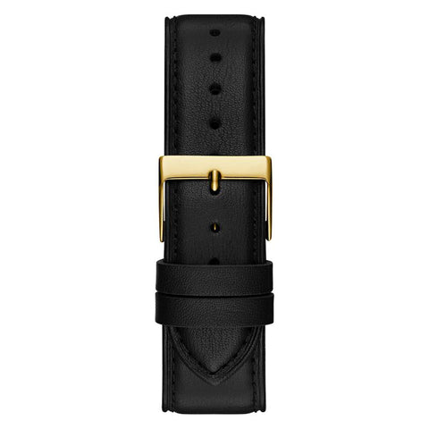 The Watch Boutique Guess Mens Black Gold Tone Analog Watch