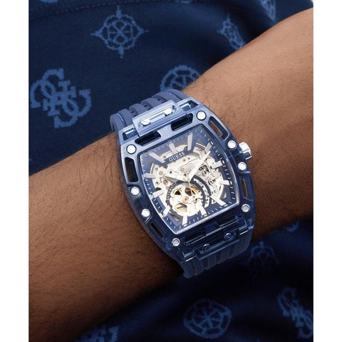 The Watch Boutique Guess Men's Blue Analog Automatic Watch