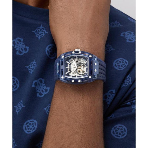 The Watch Boutique Guess Men's Blue Analog Automatic Watch
