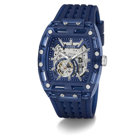 The Watch Boutique Guess Men's Blue Analog Automatic Watch