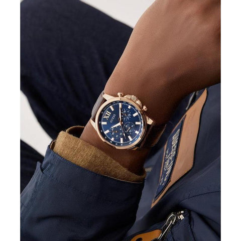 The Watch Boutique Guess Mens Brown Multi-Function Watch