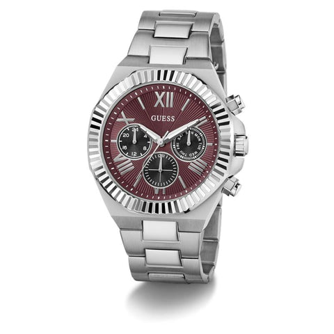 The Watch Boutique Guess Men's Equity Silver Tone Analog Watch