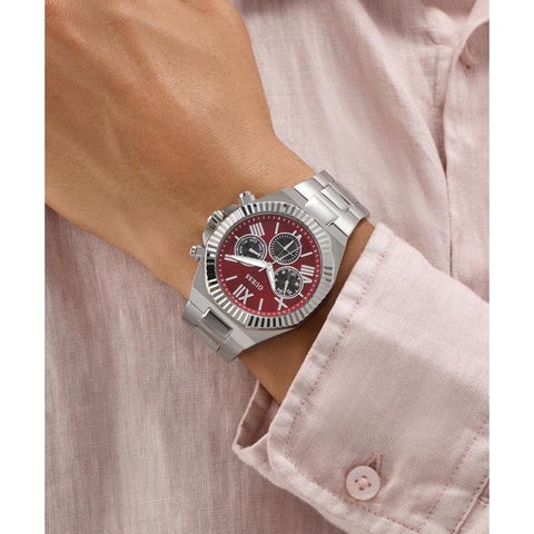 The Watch Boutique Guess Men's Equity Silver Tone Analog Watch
