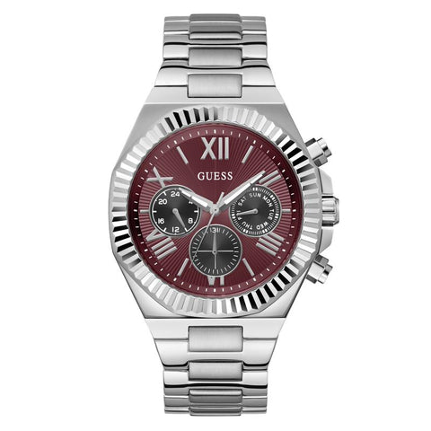 The Watch Boutique Guess Men's Equity Silver Tone Analog Watch
