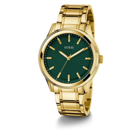 The Watch Boutique Guess Mens Gold Tone Analog Watch GW0626G2