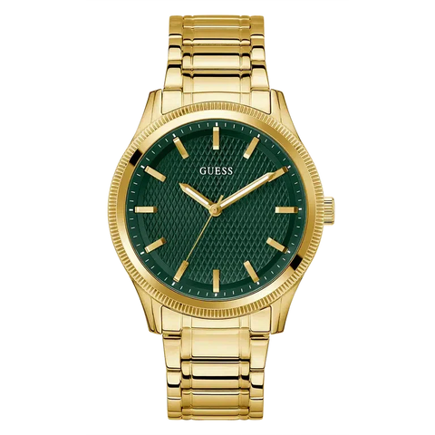The Watch Boutique Guess Mens Gold Tone Analog Watch GW0626G2