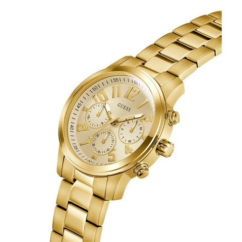 The Watch Boutique Guess Men's Gold-Tone Analog Watch with Champagne Dial