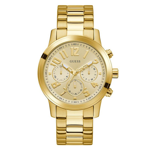 The Watch Boutique Guess Men's Gold-Tone Analog Watch with Champagne Dial
