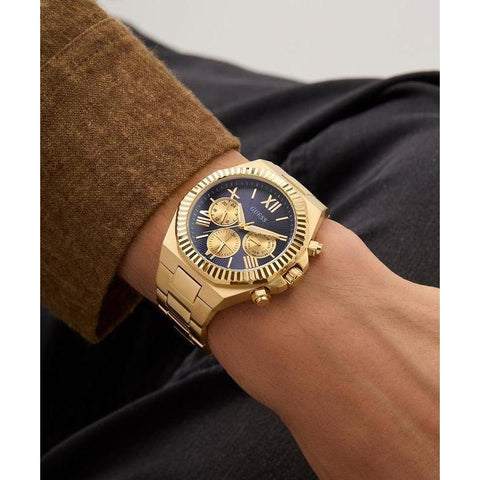 The Watch Boutique Guess Mens Gold Tone Multi-Function Watch