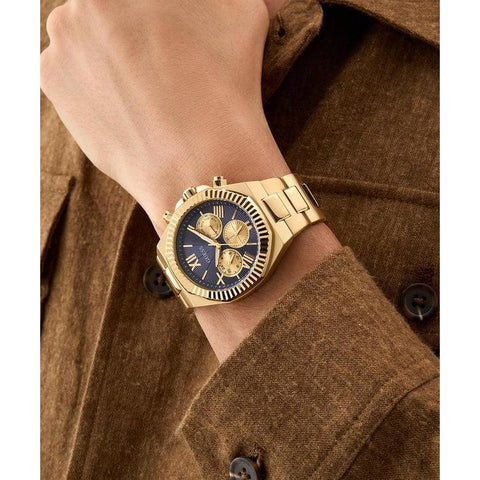 The Watch Boutique Guess Mens Gold Tone Multi-Function Watch