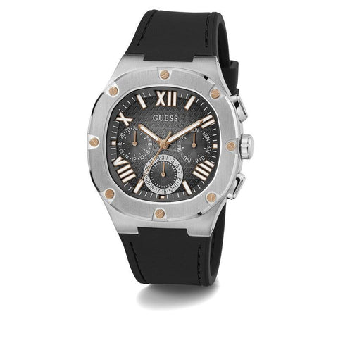 The Watch Boutique Guess Men's Headline Black and Silver Watch GW0571G1