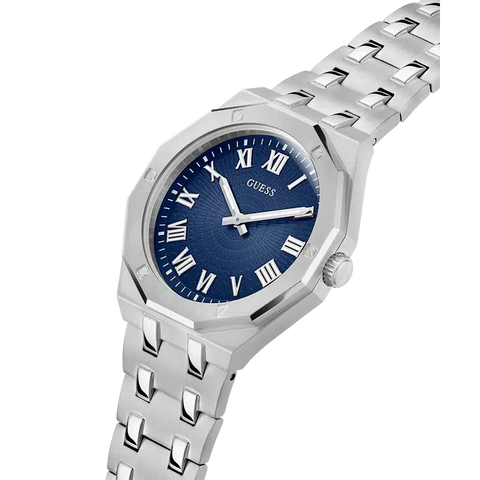 The Watch Boutique Guess Mens Silver Tone Analog Watch GW0575G4