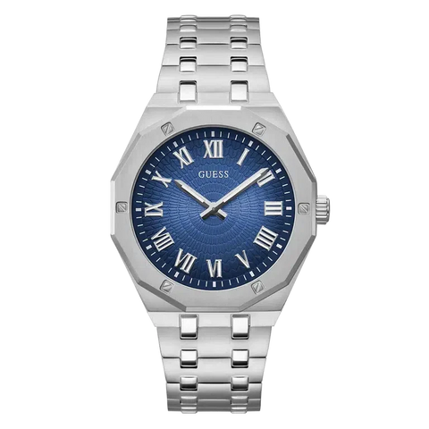 The Watch Boutique Guess Mens Silver Tone Analog Watch GW0575G4