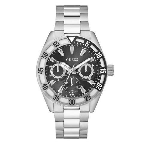 The Watch Boutique Guess Mens Silver Tone Multi-Function Watch
