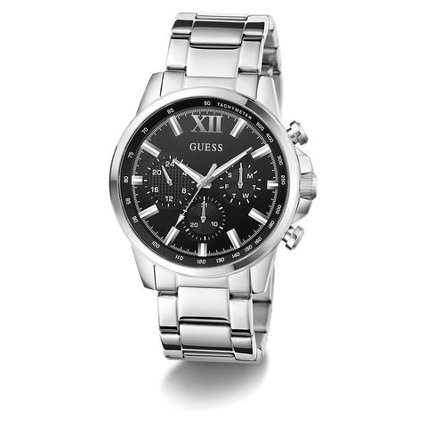 The Watch Boutique Guess Mens Silver Tone Multi-function Watch