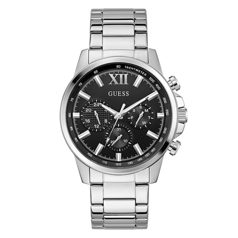 The Watch Boutique Guess Mens Silver Tone Multi-function Watch