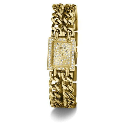 The Watch Boutique Guess Micro Mod Women's Rectangular Watch Gold