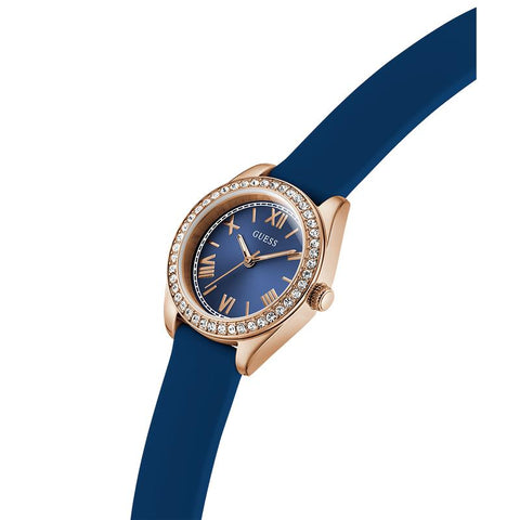 The Watch Boutique Guess Mini Luna Blue Rose Gold Analog Watch