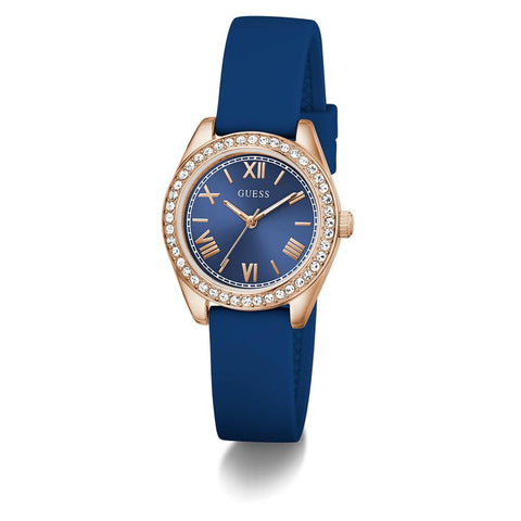 The Watch Boutique Guess Mini Luna Blue Rose Gold Analog Watch