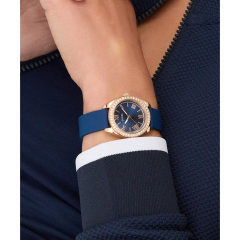 The Watch Boutique Guess Mini Luna Blue Rose Gold Analog Watch