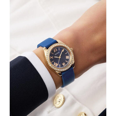 The Watch Boutique Guess Mini Luna Blue Rose Gold Analog Watch